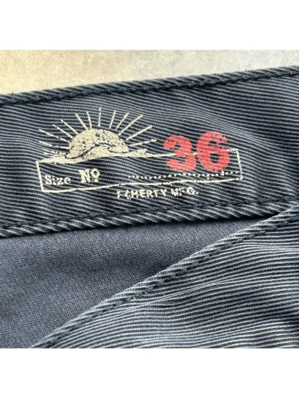 Faherty Brand Pants Mens 36x33.5 Blue Stretch Chino Straight Leg 5 Pocket Casual